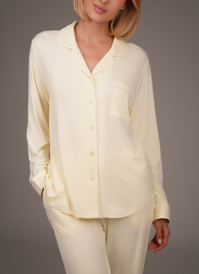 Bamboo Ultra-Soft Long Sleeve Pajama Top (Butter Silk)