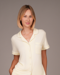 Bamboo Ultra-Soft Short Sleeve Pajama Top (Butter Silk)