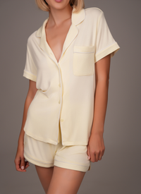 Bamboo Ultra-Soft Short Sleeve Pajama Top (Butter Silk)