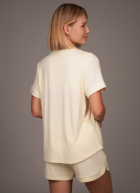 Bamboo Ultra-Soft Short Sleeve Pajama Top (Butter Silk)