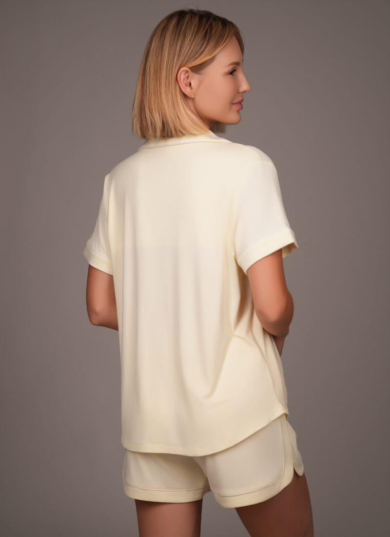 Bamboo Ultra-Soft Short Sleeve Pajama Top (Butter Silk)