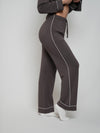 Women’s Ultra-Soft Bamboo Long Sleeve Pajama Set (Chocolate Brown)