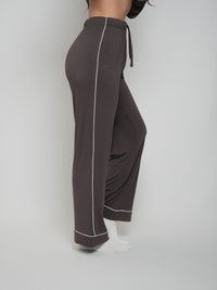 Women’s Ultra-Soft Bamboo Long Sleeve Pajama Set (Chocolate Brown)