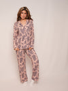 Women’s Ultra-Soft Bamboo Long Sleeve Pajama Set (Peony Plum Violet)