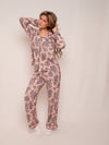 Women’s Ultra-Soft Bamboo Long Sleeve Pajama Set (Peony Plum Violet)