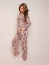 Women’s Ultra-Soft Bamboo Long Sleeve Pajama Set (Peony Plum Violet)
