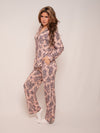 Women’s Ultra-Soft Bamboo Long Sleeve Pajama Set (Peony Plum Violet)