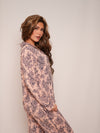 Women’s Ultra-Soft Bamboo Long Sleeve Pajama Set (Peony Plum Violet)