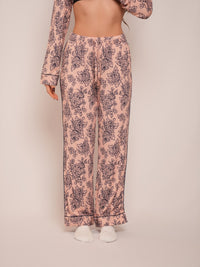 Women’s Ultra-Soft Bamboo Long Sleeve Pajama Set (Peony Plum Violet)