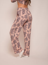 Women’s Ultra-Soft Bamboo Long Sleeve Pajama Set (Peony Plum Violet)