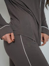 Women’s Ultra-Soft Bamboo Long Sleeve Pajama Set (Chocolate Brown)