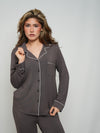 Women’s Ultra-Soft Bamboo Long Sleeve Pajama Set (Chocolate Brown)