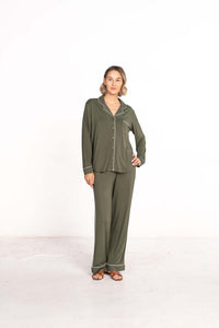 Long Sleeve Pajama Set (Pine Green)